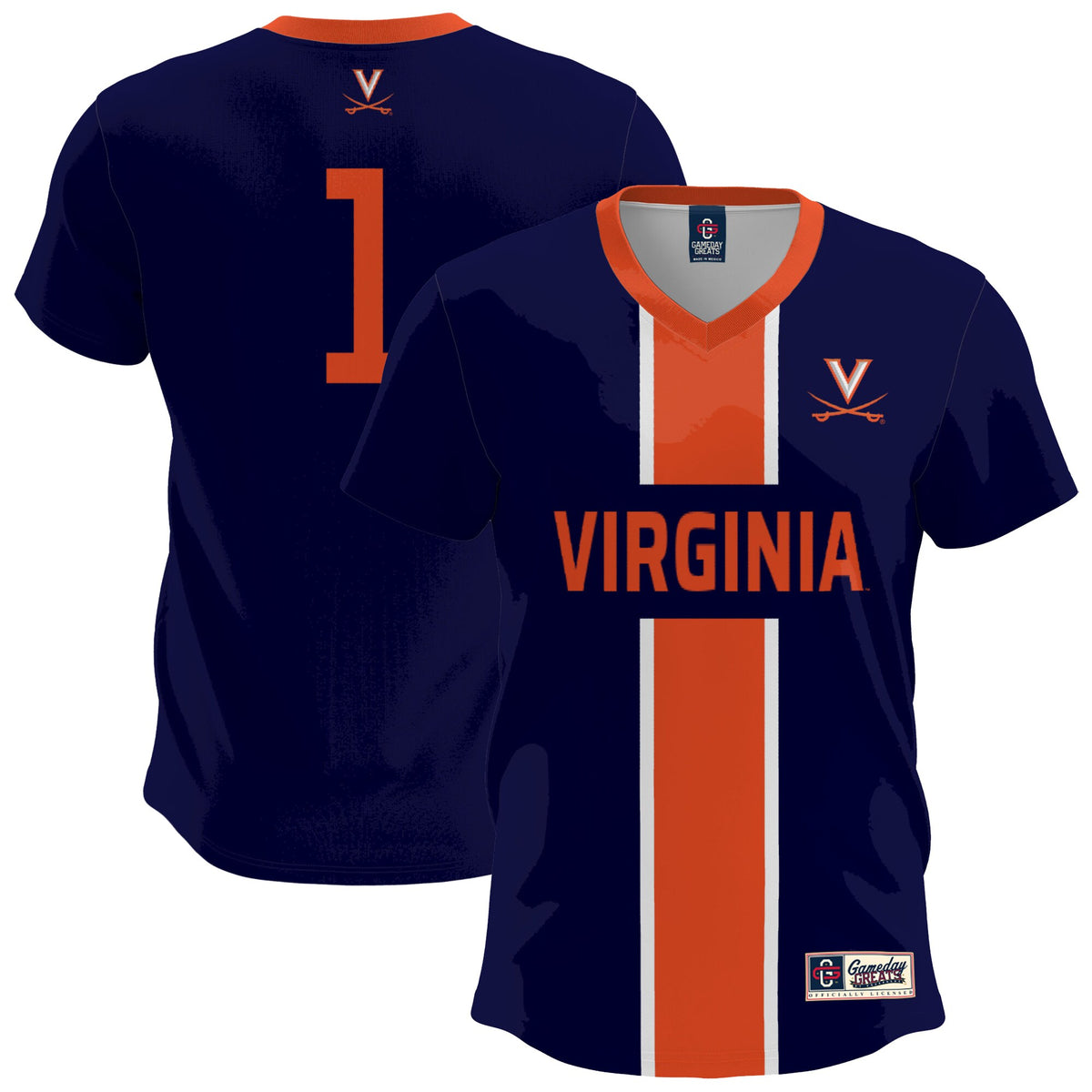 Virginia Cavaliers GameDay Greats Lightweight Soccer Fashion Jersey - Navy | Stitched College Jersey TJS72969