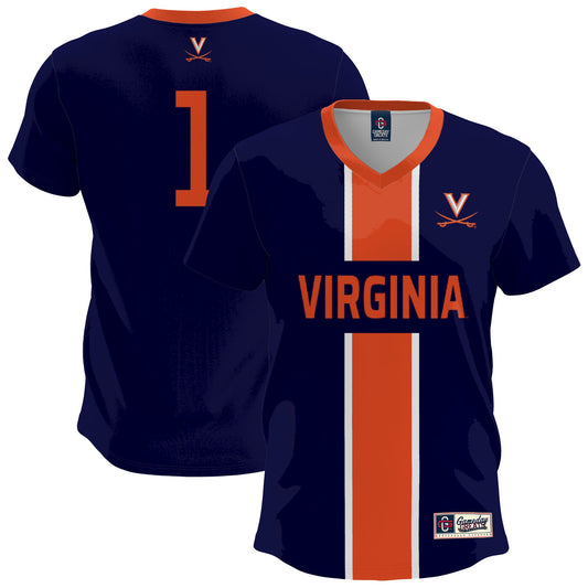 Virginia Cavaliers GameDay Greats Lightweight Soccer Fashion Jersey - Navy | Stitched College Jersey TJS72969