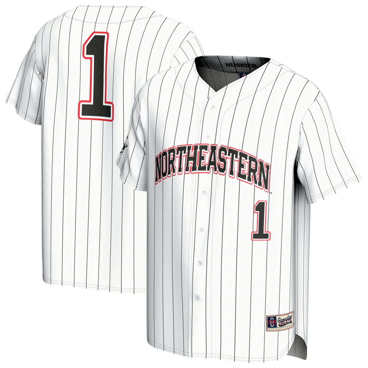 Northeastern Huskies GameDay Greats Unisex Lightweight Collegiate Baseball Fashion Jersey - White | Stitched College Jersey TJS72759