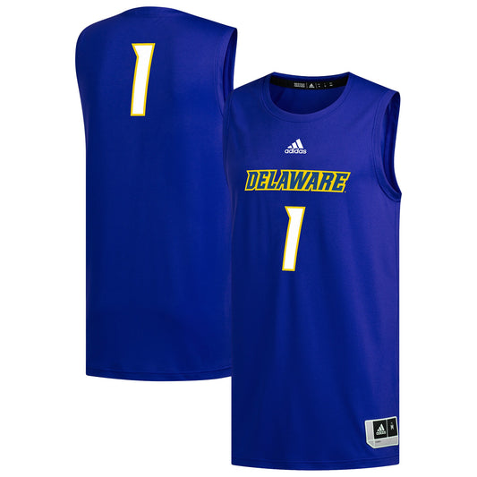 #1 Delaware Fightin' Blue Hens Replica Basketball Jersey - Royal | Stitched College Jersey TJS72829