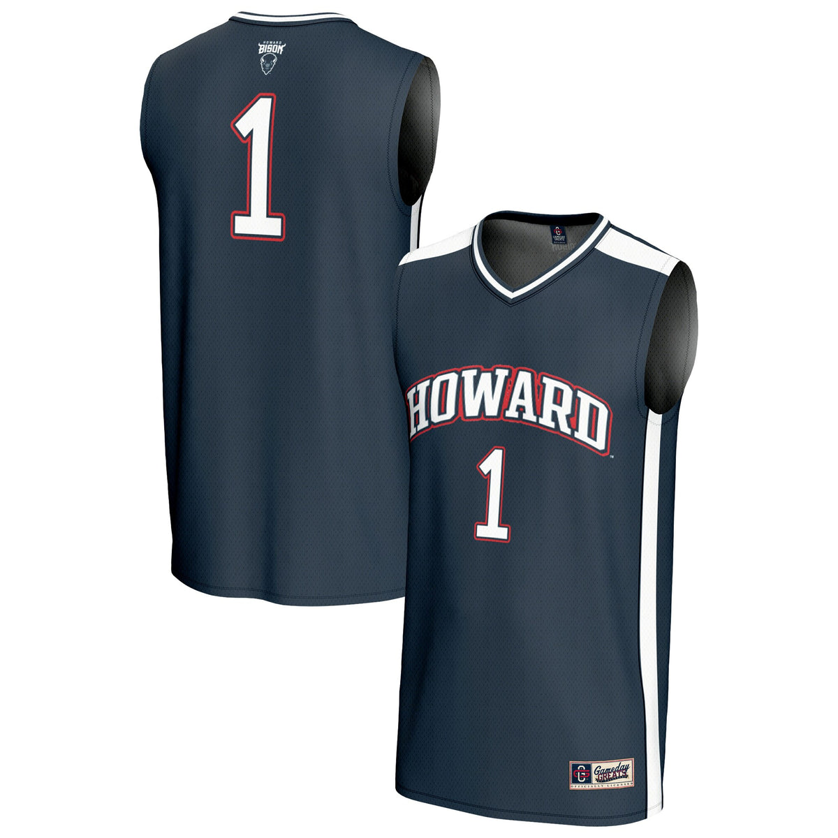 #1 Howard Bison GameDay Greats Unisex Lightweight Basketball Fashion Jersey - Navy | Stitched College Jersey TJS72782