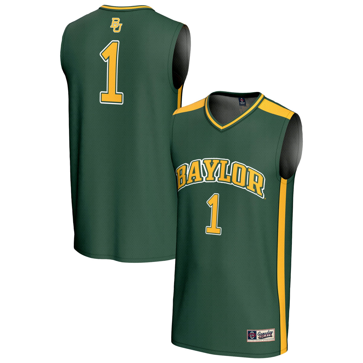#1 Baylor Bears GameDay Greats Unisex Lightweight Collegiate Basketball Fashion Jersey - Green | Stitched College Jersey TJS72823