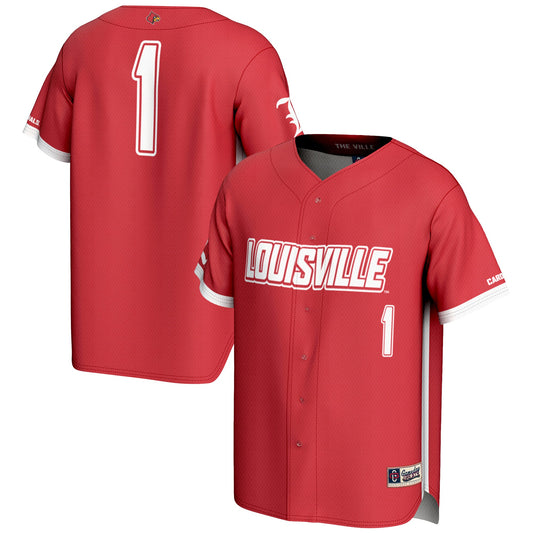 #1 Louisville Cardinals GameDay Greats Lightweight Baseball Fashion Jersey - Red | Stitched College Jersey TJS72810