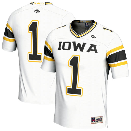 Iowa Hawkeyes GameDay Greats Unisex Lightweight Collegiate Football Fashion Jersey - White | Stitched College Jersey TJS72974