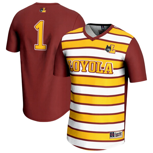 #1 Loyola Chicago Ramblers GameDay Greats Unisex Lightweight Soccer Fashion Jersey - Maroon | Stitched College Jersey TJS72886
