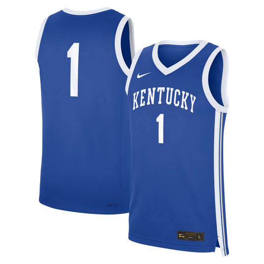 #1 Kentucky Wildcats Road Replica Jersey - Royal | Stitched College Jersey TJS72769