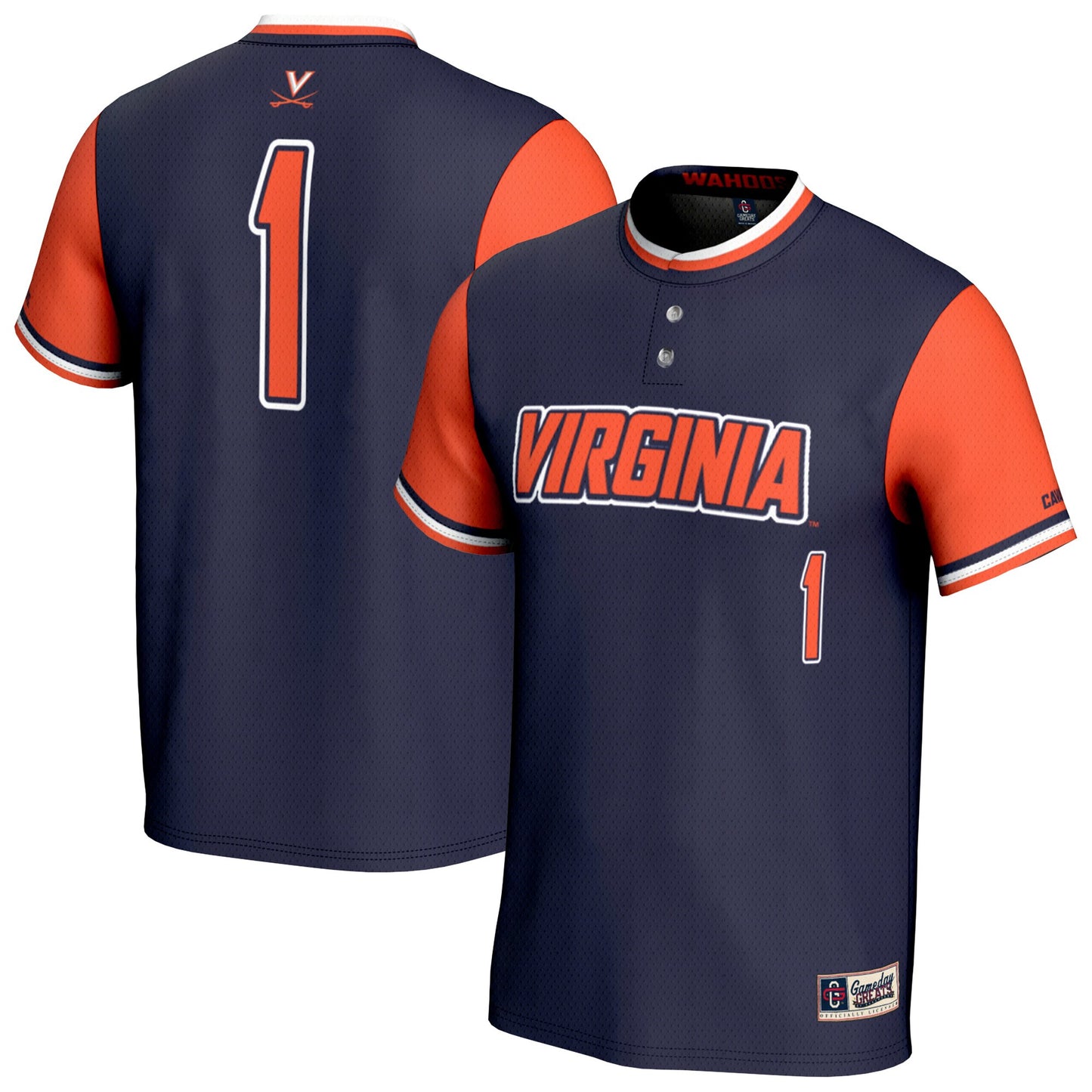 Virginia Cavaliers GameDay Greats Unisex Lightweight Softball Fashion Jersey - Navy | Stitched College Jersey TJS73001