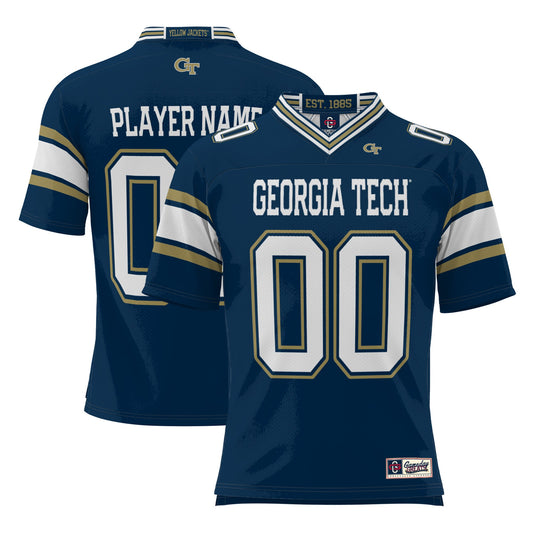 Georgia Tech Yellow Jackets GameDay Greats Pick-A-Player Football Jersey - Navy | Stitched College Jersey TJS72963