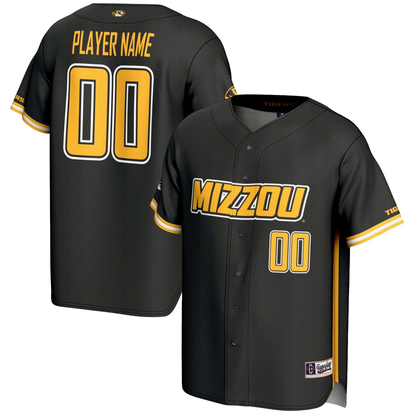 Missouri Tigers GameDay Greats Pick-A-Player Lightweight Baseball Jersey - Black | Stitched College Jersey TJS72841
