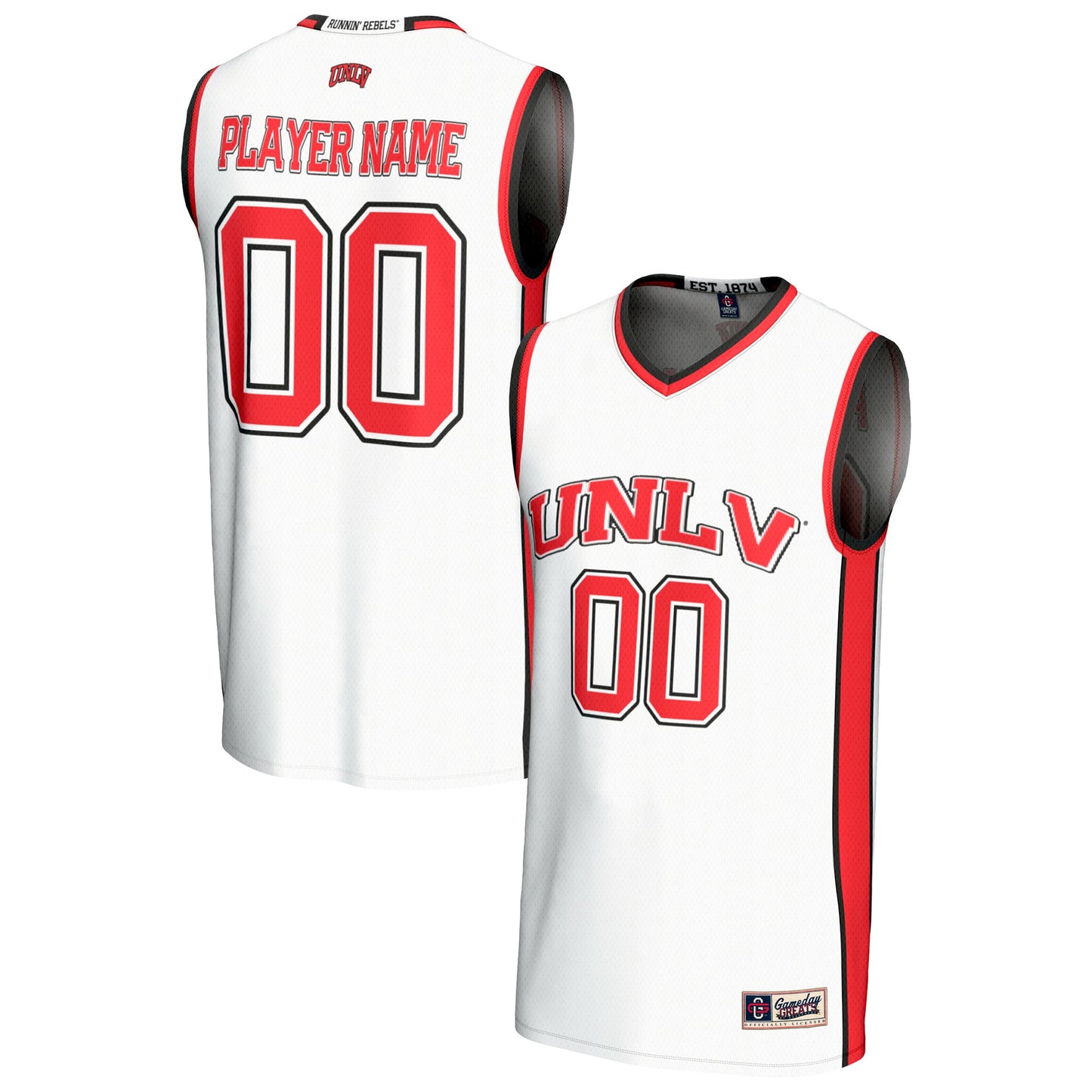 UNLV Rebels GameDay Greats Unisex Men's Basketball Pick-A-Player Lightweight Men's Basketball Fashion Jersey - White | Stitched College Jersey TJS72642