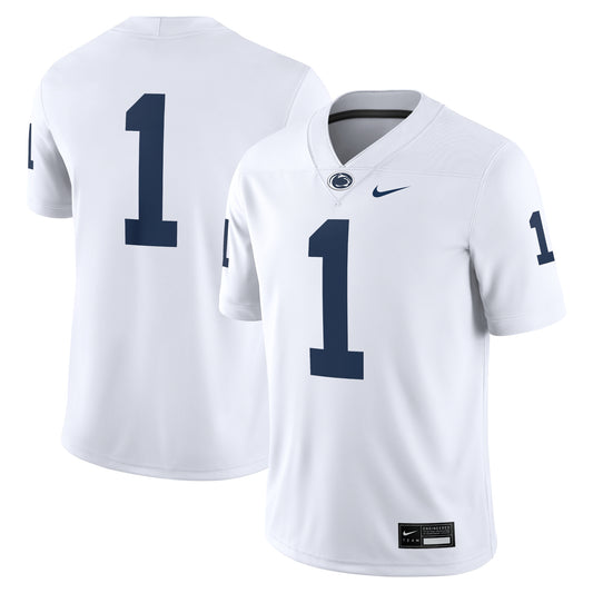 #1 Penn State Nittany Lions Game Jersey - White | Stitched College Jersey TJS72820
