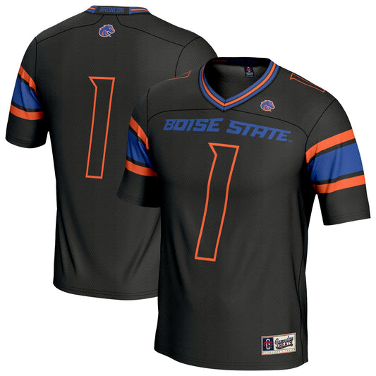 Boise State Broncos GameDay Greats Unisex Collegiate Football Lightweight Fashion Jersey - Black | Stitched College Jersey TJS72871