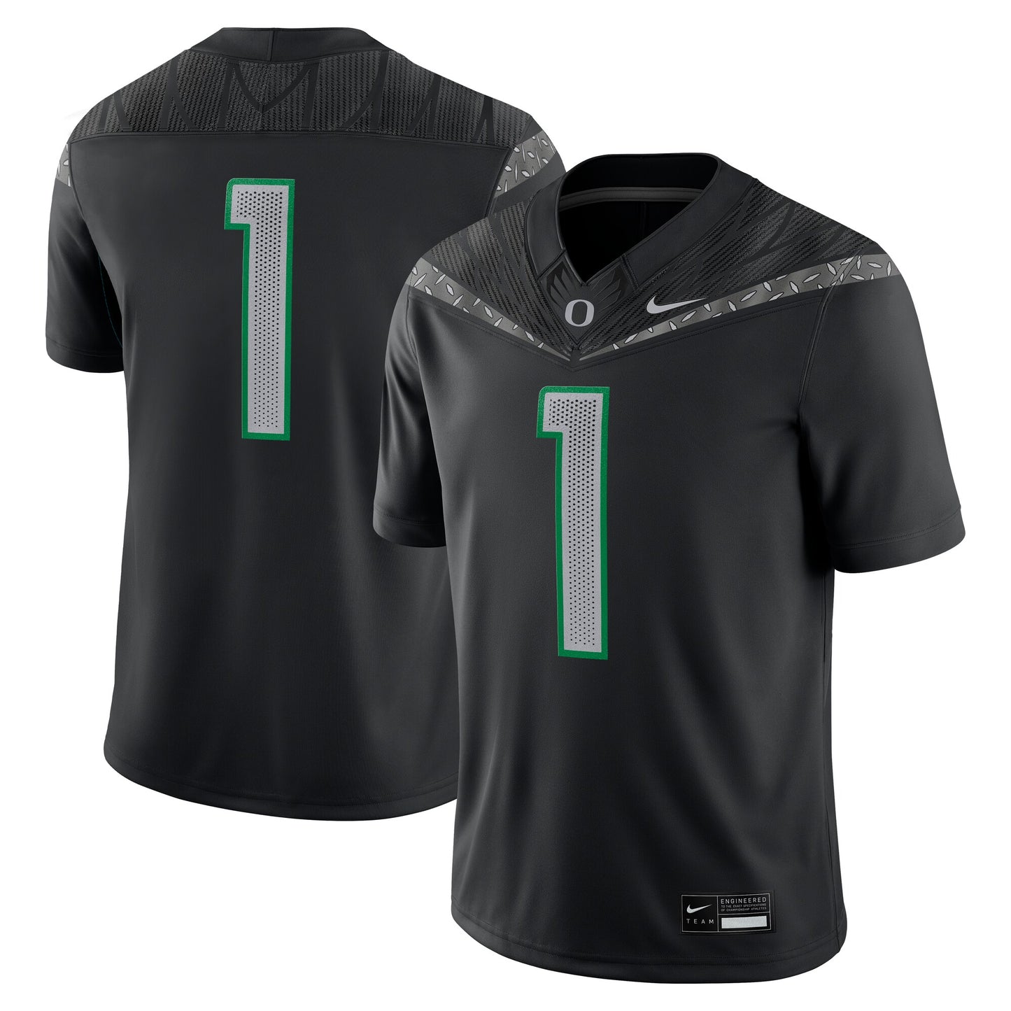 #1 Oregon Ducks Game Jersey - Black | Stitched College Jersey TJS72822