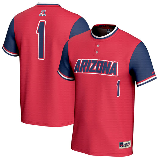 Arizona Wildcats GameDay Greats Unisex Lightweight Softball Fashion Jersey - Red | Stitched College Jersey TJS73025