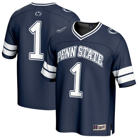 #1 Penn State Nittany Lions GameDay Greats Lightweight Collegiate Football Fashion Jersey - Navy | Stitched College Jersey TJS72792