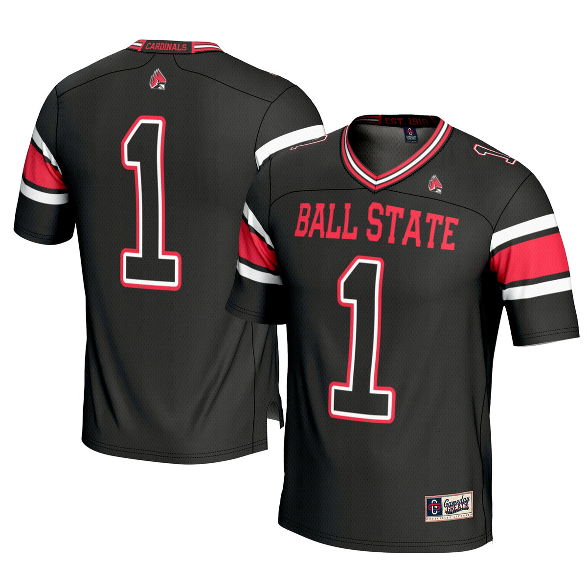 #1 Ball State Cardinals GameDay Greats Football Jersey - Black | Stitched College Jersey TJS73124