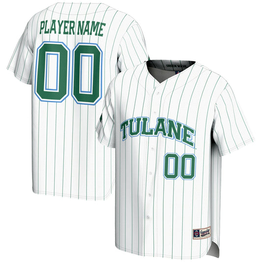 Tulane Green Wave GameDay Greats Pick-A-Player Lightweight Baseball Jersey - White | Stitched College Jersey TJS73038