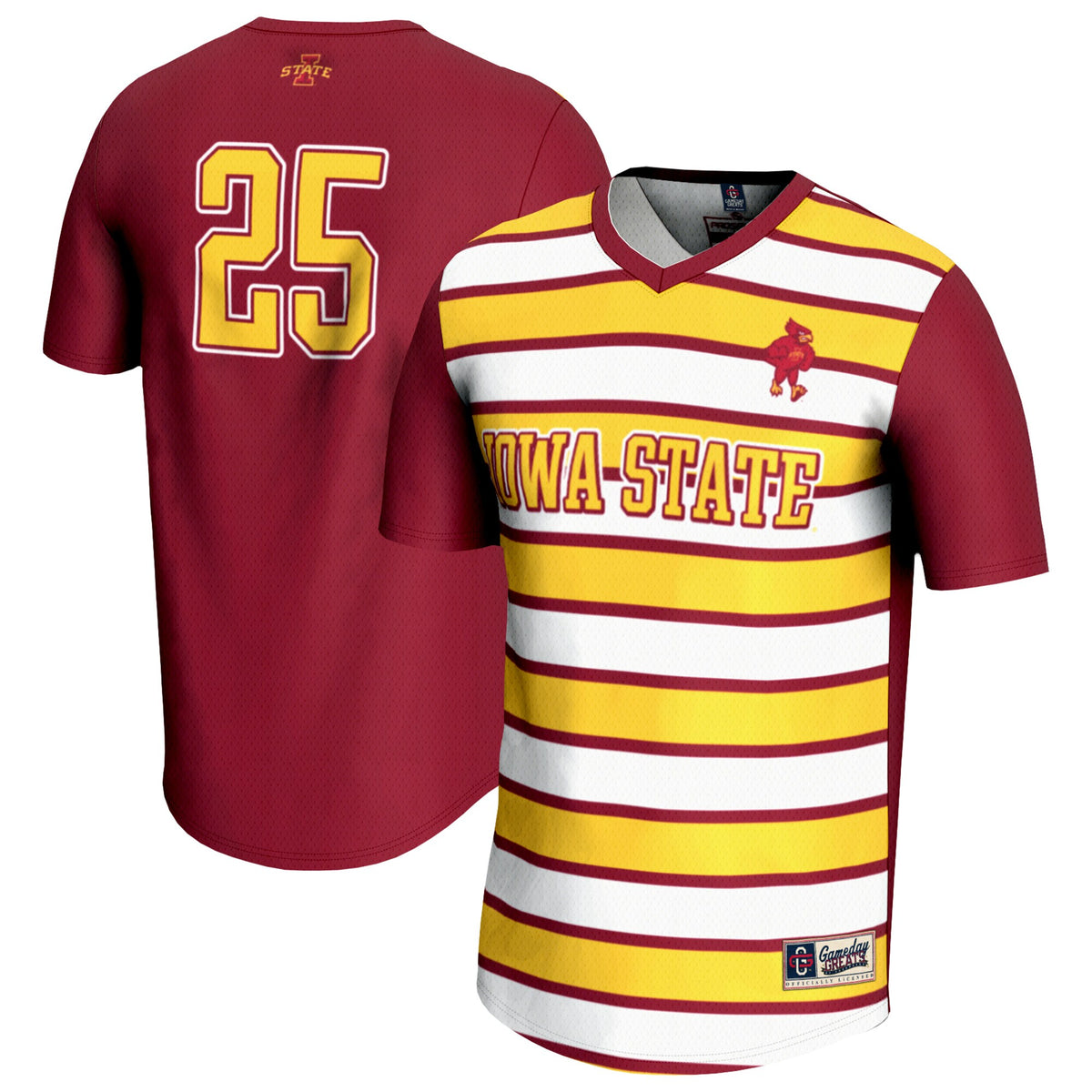 #25 Iowa State Cyclones GameDay Greats Unisex Lightweight Soccer Fashion Jersey - Cardinal | Stitched College Jersey TJS73077
