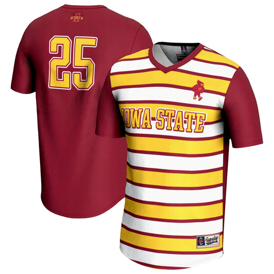 #25 Iowa State Cyclones GameDay Greats Unisex Lightweight Soccer Fashion Jersey - Cardinal | Stitched College Jersey TJS73077
