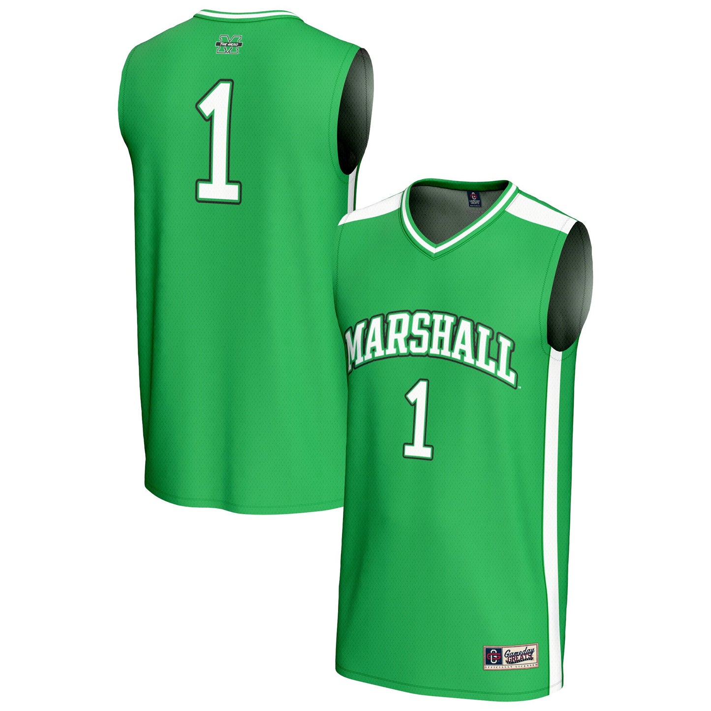 #1 Marshall Thundering Herd GameDay Greats Unisex Lightweight Collegiate Basketball Fashion Jersey - Kelly Green | Stitched College Jersey TJS73117