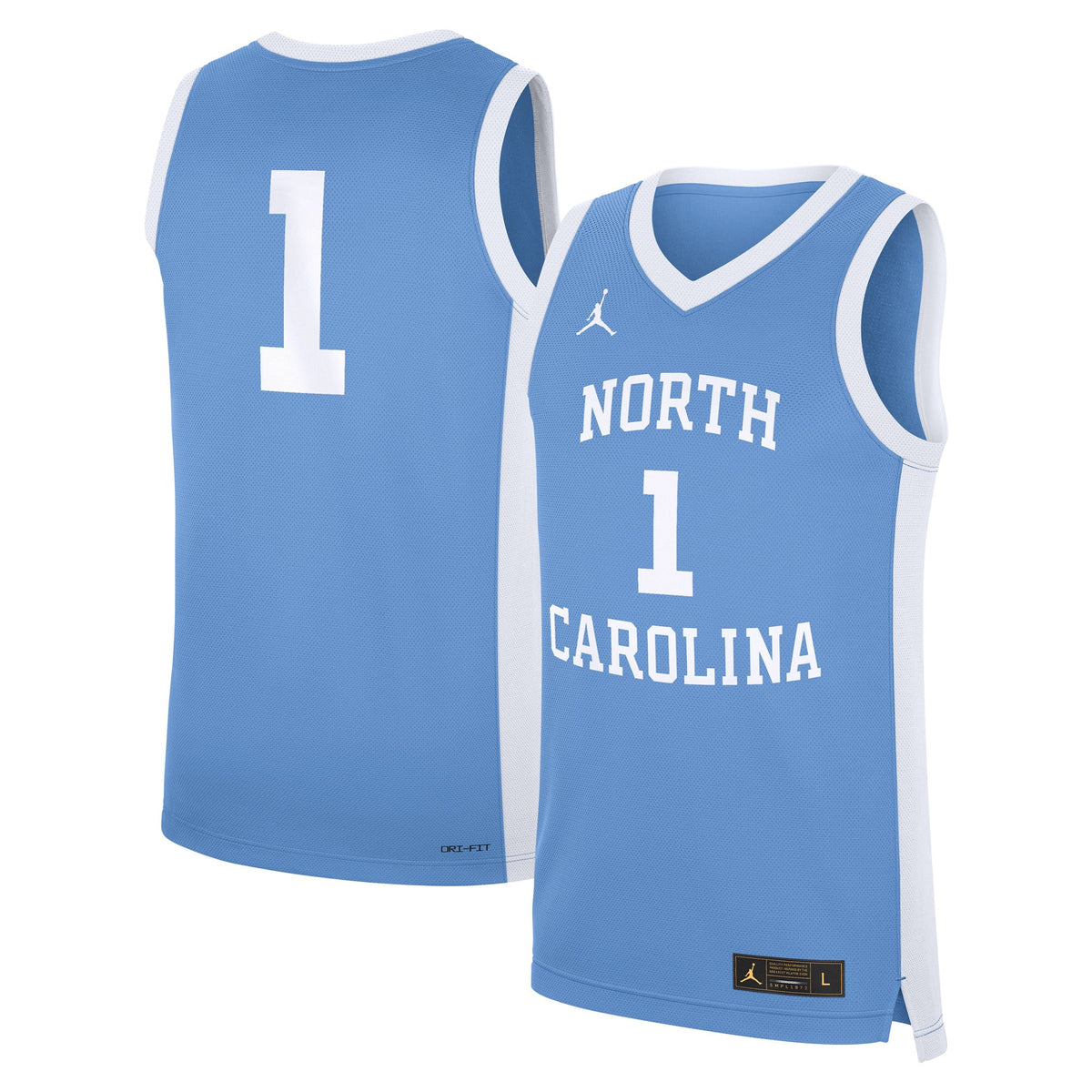 #1 North Carolina Tar Heels Alternate Replica Jersey - Carolina Blue | Stitched College Jersey TJS73111