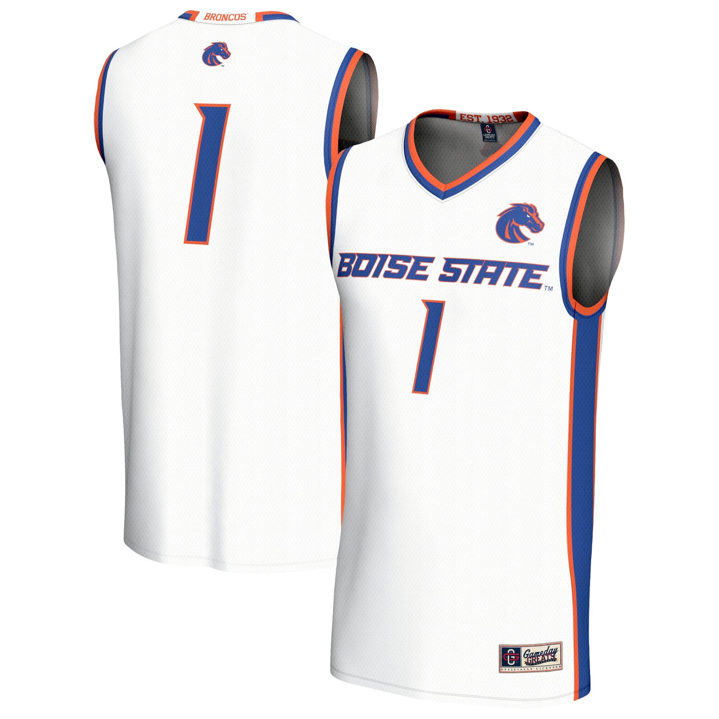Boise State Broncos GameDay Greats Unisex Collegiate Basketball Fashion Jersey - White | Stitched College Jersey TJS73122
