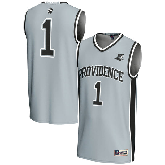 #1 Providence Friars GameDay Greats Lightweight Basketball Jersey - Silver | Stitched College Jersey TJS73069