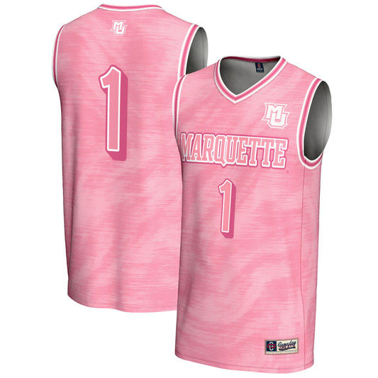 #1 Marquette Golden Eagles GameDay Greats Unisex Lightweight Basketball Jersey - Pink | Stitched College Jersey TJS73045