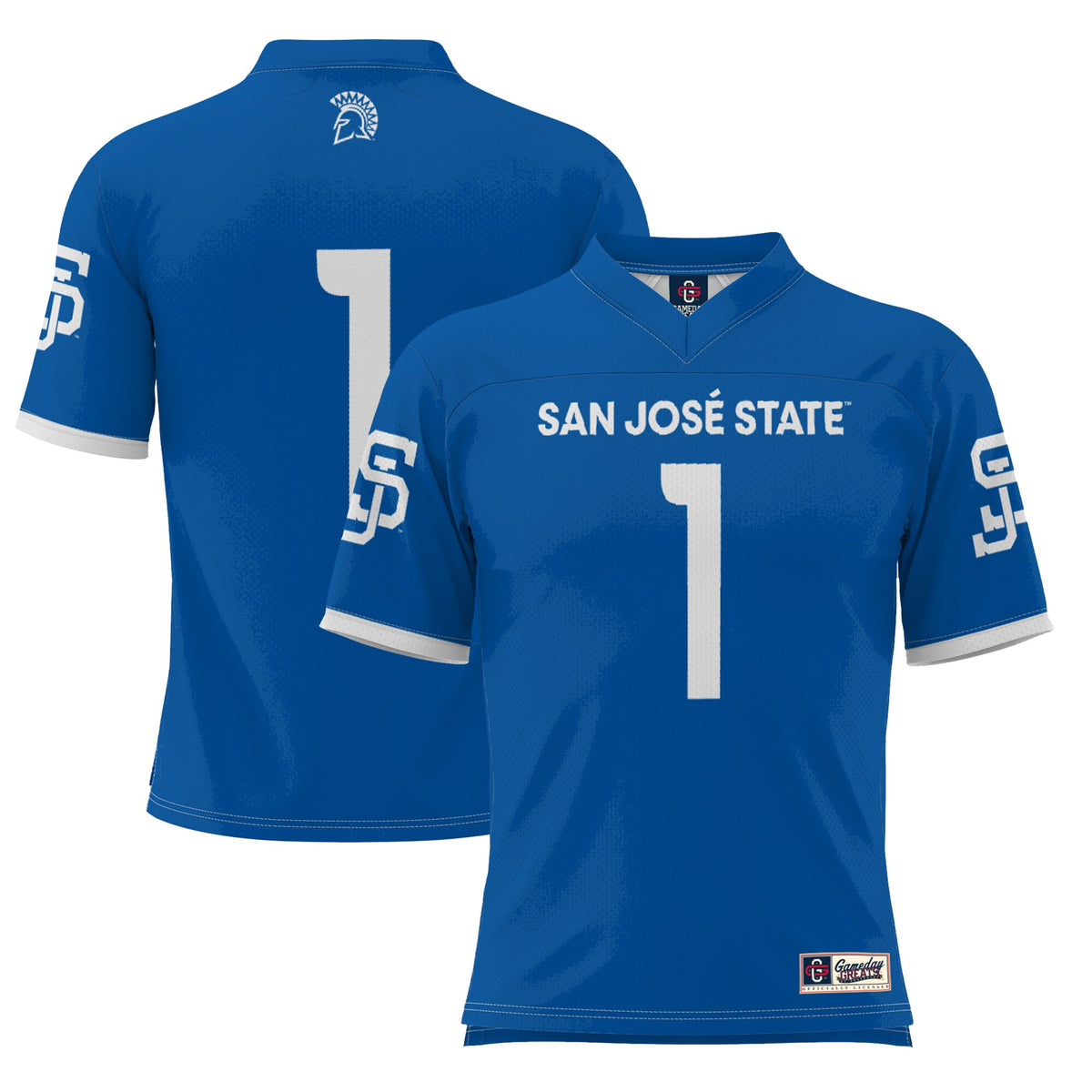 #1 San Jose State Spartans GameDay Greats Football Jersey - Royal | Stitched College Jersey TJS73061