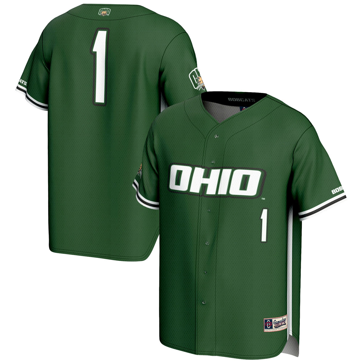 #1 Ohio Bobcats GameDay Greats Lightweight Baseball Fashion Jersey - Green | Stitched College Jersey TJS73265