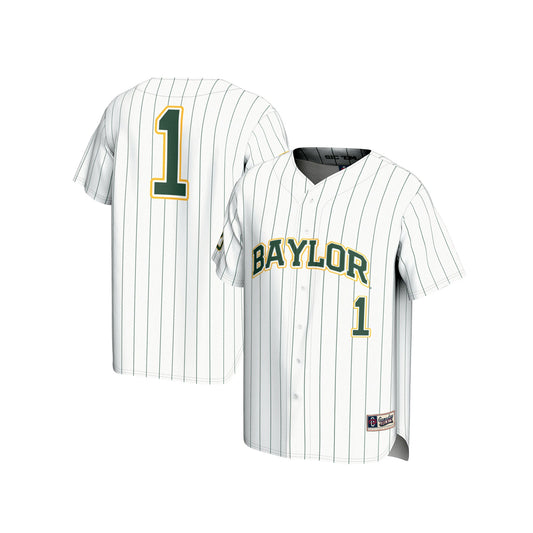 #1 Baylor Bears GameDay Greats Unisex Lightweight Baseball Fashion Jersey - White | Stitched College Jersey TJS73225