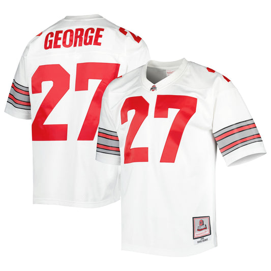Eddie George Ohio State Buckeyes M & N Jersey - White | Stitched College Jersey TJS73301