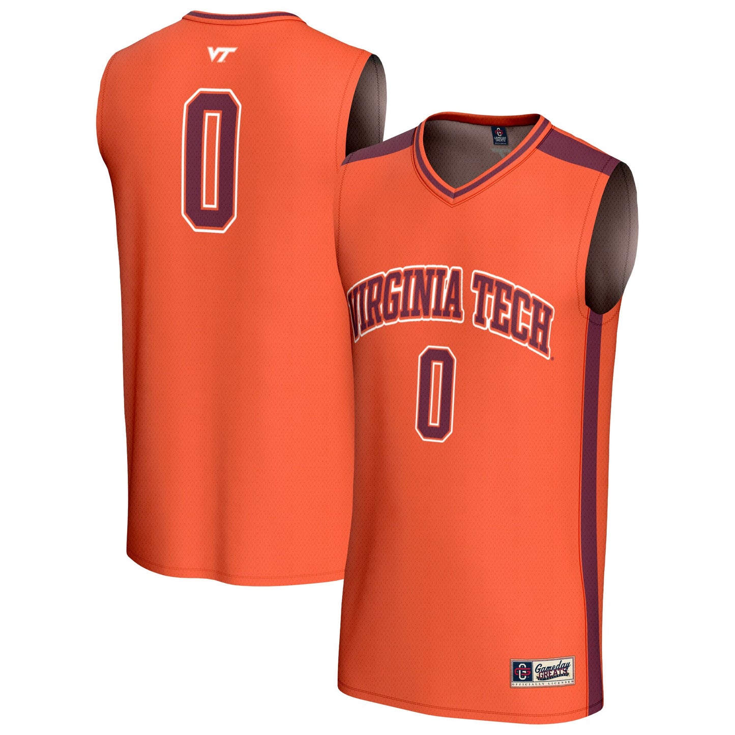 #0 Virginia Tech Hokies GameDay Greats Unisex Collegiate Basketball Fashion Jersey - Orange | Stitched College Jersey TJS73222
