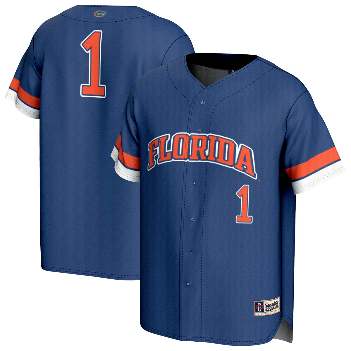 #1 Florida Gators GameDay Greats Unisex Lightweight Collegiate Baseball Fashion Jersey - Royal | Stitched College Jersey TJS73166