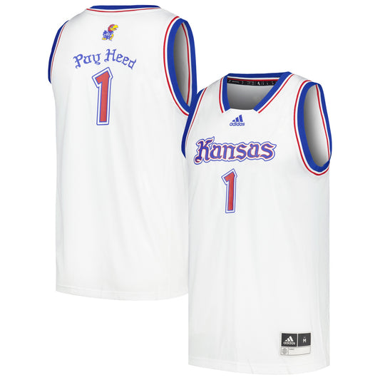 # Kansas Jayhawks Swingman Basketball Jersey - White | Stitched College Jersey TJS73208