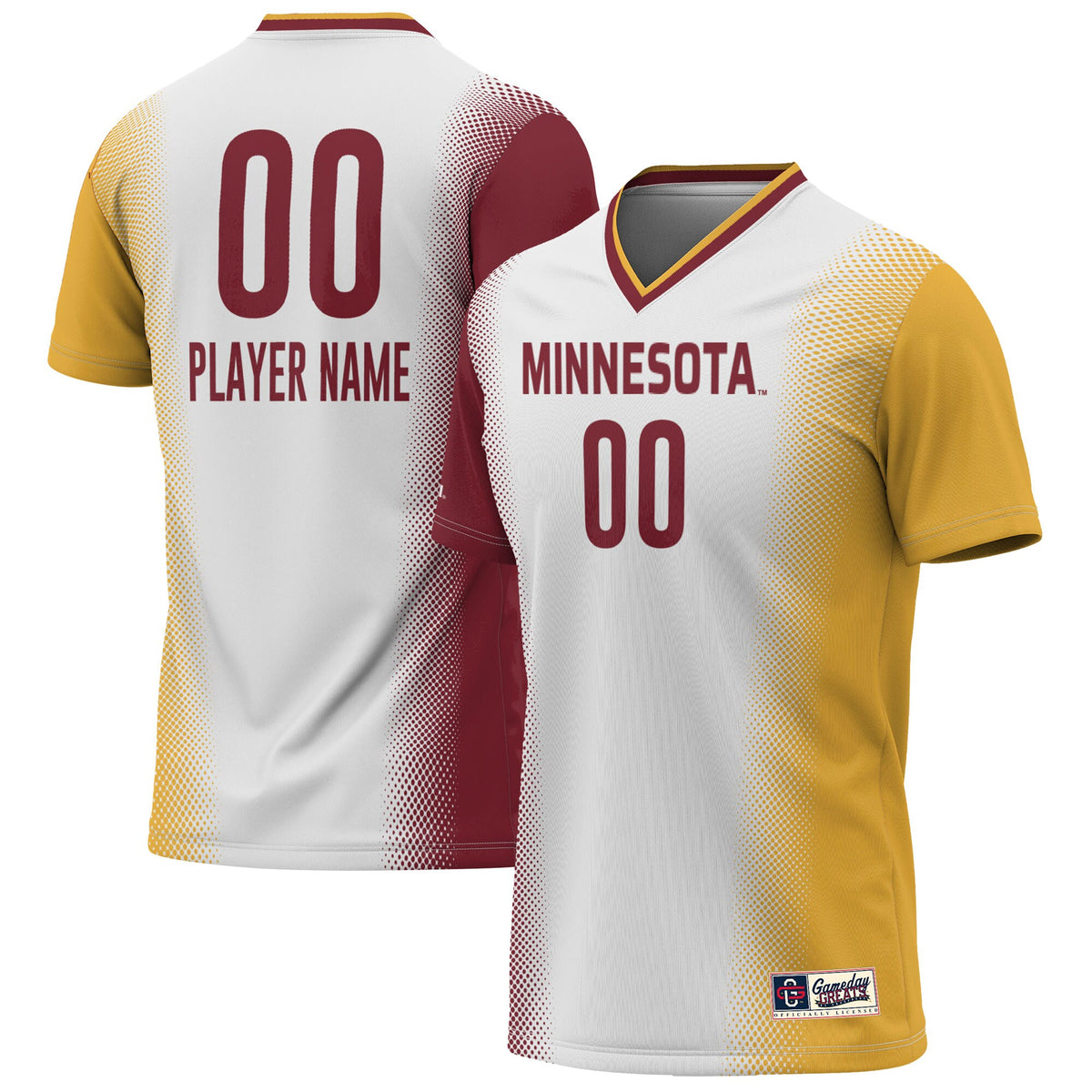Minnesota Golden Gophers GameDay Greats Unisex Pick-A-Player Lightweight Soccer Jersey - White | Stitched College Jersey TJS73270