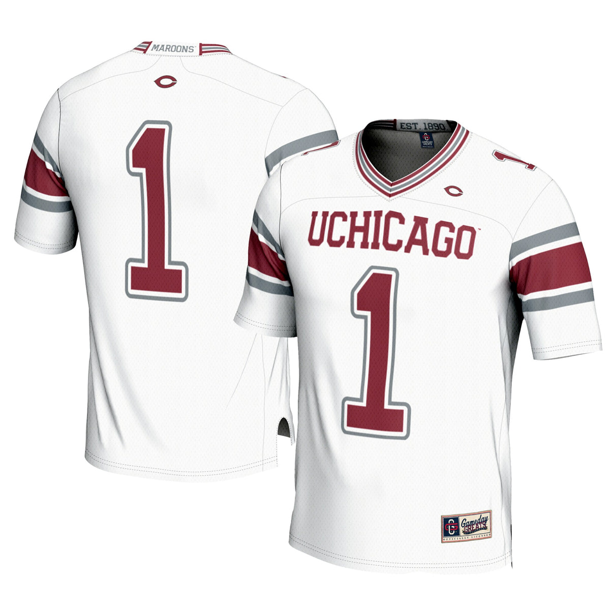 #1 UChicago Maroons GameDay Greats Football Jersey - White | Stitched College Jersey TJS73272