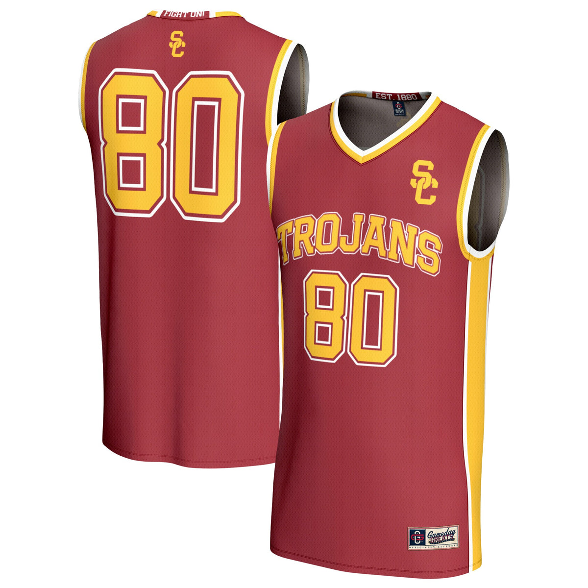#80 USC Trojans GameDay Greats Unisex Lightweight Basketball Fashion Jersey - Cardinal | Stitched College Jersey TJS73213