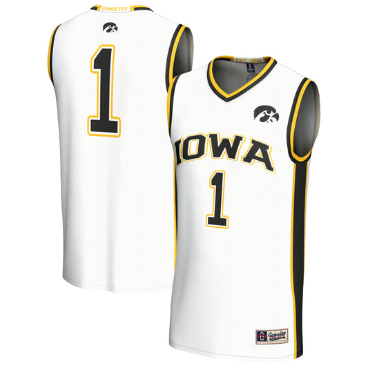 Iowa Hawkeyes GameDay Greats Unisex Lightweight Collegiate Basketball Fashion Jersey - White | Stitched College Jersey TJS73273