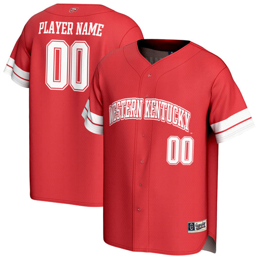 Western Kentucky Hilltoppers GameDay Greats Unisex Pick-A-Player Baseball Lightweight Jersey - Red | Stitched College Jersey TJS73203