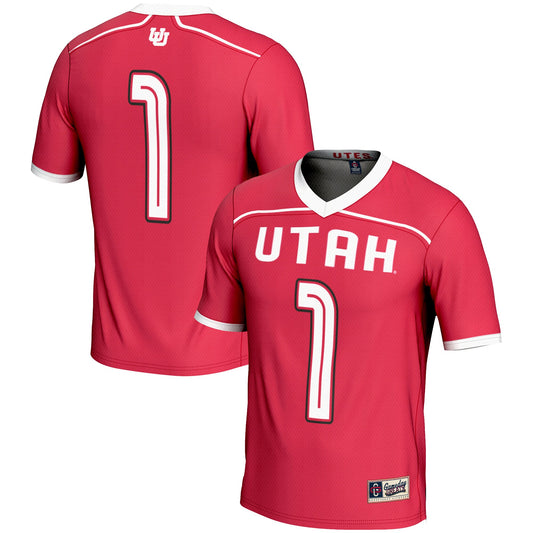 Utah Utes GameDay Greats #1 Lightweight Lacrosse Jersey - Red | Stitched College Jersey TJS73501
