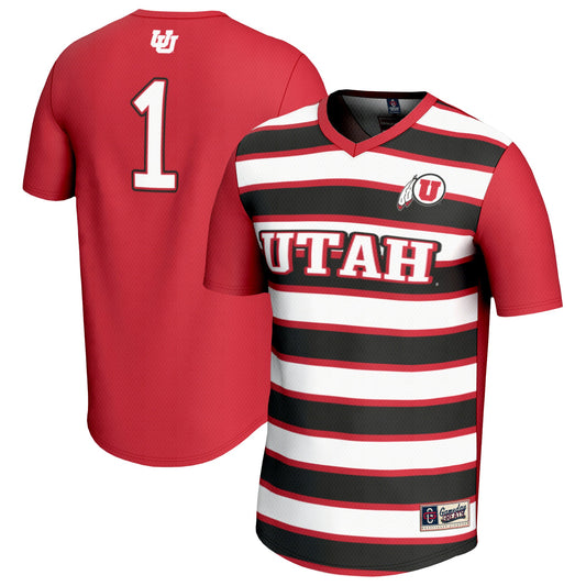 #1 Utah Utes GameDay Greats Unisex Lightweight Soccer Fashion Jersey - Red | Stitched College Jersey TJS73463