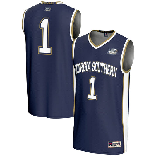 #1 Georgia Southern Eagles GameDay Greats Lightweight Basketball Jersey - Blue | Stitched College Jersey TJS73425