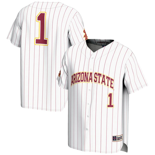 #1 Arizona State Sun Devils GameDay Greats Lightweight Baseball Jersey - White | Stitched College Jersey TJS73365