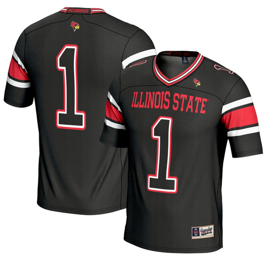 #1 Illinois State Redbirds GameDay Greats Endzone Football Jersey - Black | Stitched College Jersey TJS73421