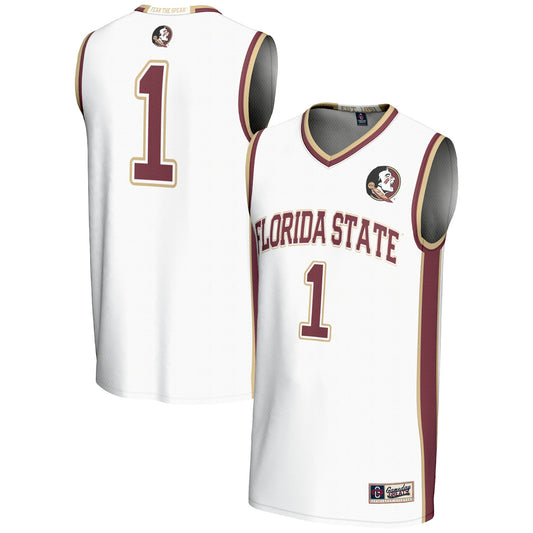 #1 Florida State Seminoles GameDay Greats Lightweight Basketball Jersey - White | Stitched College Jersey TJS73444