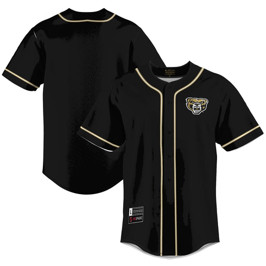Oakland Golden Grizzlies GameDay Greats Lightweight Baseball Jersey - Black | Stitched College Jersey TJS73437