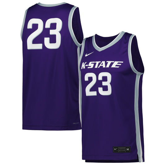 #23 Kansas State Wildcats Replica Basketball Jersey - Purple | Stitched College Jersey TJS73513