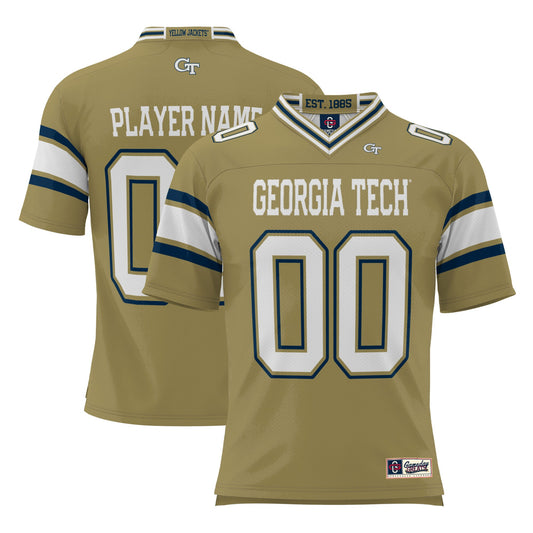 Georgia Tech Yellow Jackets GameDay Greats Pick-A-Player Football Jersey - Gold | Stitched College Jersey TJS73498