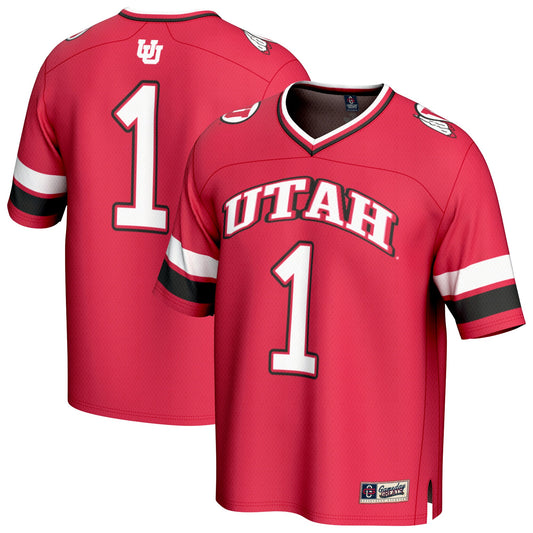 #1 Utah Utes GameDay Greats Lightweight Collegiate Football Fashion Jersey - Red | Stitched College Jersey TJS73407
